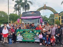 Kapolres Blora Berangkatkan Sebanyak 50 Peserta Balik Mudik Gratis ke Jakarta