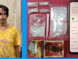 Hendak Transaksi Sabu-sabu, Seorang Ibu Rumah Tangga Diringkus Satresnarkoba Polres Kediri Kota