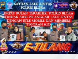 Hingga April 2023, Sat Lantas Polres Blora Tindak 8.843 Pelanggaran Lalu Lintas