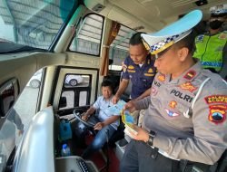 Antisipasi Kecelakaan di Jalan, Satlantas Polres Blora Lakukan Rampcheck Bus Pariwisata