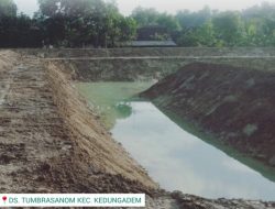 Guna Tingkatkan Produksi Pertanian, Pemkab Bojonegoro Bangun Embung Baru di Desa Tumbrasanom