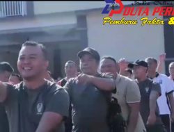 Tingkatkan Sinergitas, Polres Kediri Kota Gelar Olahraga Bersama TNI