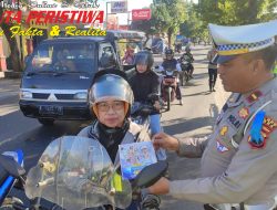 Operasi Patuh Candi 2023, Satlantas Polres Blora Sosialisasi Melalui Stiker dan Pamflet