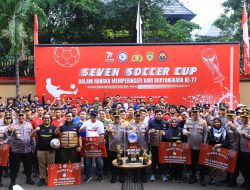 Wujudkan Pemilu Damai 2024, Polri Bersama Wartawan Gelar Bhayangkara Presisi Seven Soccer Cup
