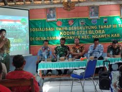 Kodim 0721/Blora Gelar Sosialisasi TMMD Sengkuyung Tahap III di Desa Sambonganyar