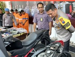 Sindikat Curanmor Ubah Nomor Rangka Berhasil Dibekuk Polresta Malang Kota
