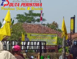 Pemasangan Bendera Partai Golkar di Perempatan Depan Mapolsek Kasiman Diprotes Warga
