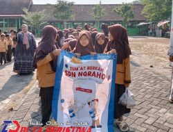 Sebanyak 160 Nasi Kotak Dibagikan Oleh Siswa SDN Ngraho Dalam Jum’at Berkah