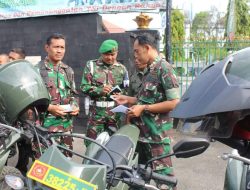 Kodim 0721/Blora Gelar Pemeriksaan Kendaraan Dinas dan Pribadi
