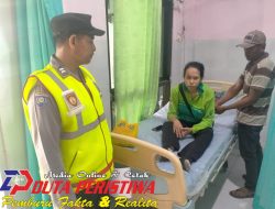Kanit Sabhara Polsek Purwosari Bersama Anggota Sigap Bantu Korban Kecelakaan