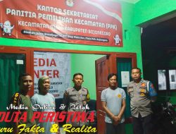 Pengamanan Pengiriman Logistik Pemilu di PPK Malo, Kapolsek Berikan Himbauan kamtibmas
