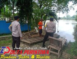 Antisipasi Banjir Sejak Dini, Polsek Purwosari Intensif Patroli Pantau Ketinggian Air Bengawan Solo