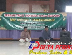Berburu Berkah di Akhir Ramadhan, SMPN 1 Tawangharjo Grobogan Bagi-bagi Takjil dan Berbuka Bersama
