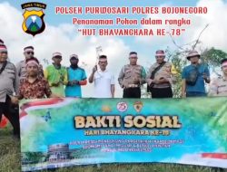 Peringati Hari Bhayangkara ke-78, Polsek Purwosari Tanam Bibit Pohon