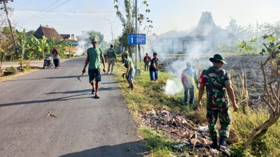 Peringati Hari Lingkungan Hidup Sedunia 2024, Babinsa Kodim Bojonegoro dan Masyarakat Karya Bakti Bersama