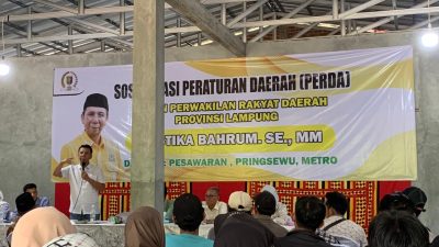 Mustika Bahrun, Anggota DPRD Provinsi Lampung Adakan Sosialisasi Peraturan Daerah No 35 Tahun 2016