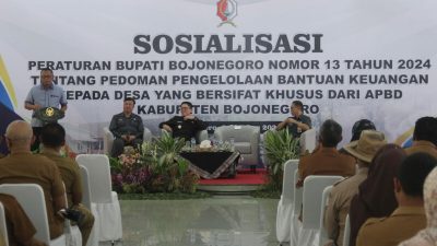 Bersama Majukan Desa, Pemkab Bojonegoro Gelar Sosialisasi Perbup Bantuan Keuangan Desa Bersifat Khusus