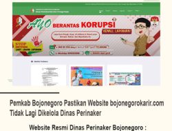 Dinas Perinaker Bojonegoro Pastikan Tak Lagi Mengelola Website bojonegorokarir.com