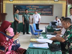 Peringati Hari Juang TNI AD, Kodim Bojonegoro Gelar Bakti Sosial Pembuatan Akte Kelahiran Gratis