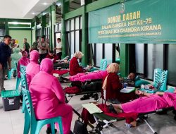 Tingkatkan Kepedulian Sosial, Kodim Bojonegoro Gelar Donor Darah HUT ke-79 Persit Kartika Chandra Kirana