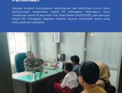 Gelar Operasi Sayang, Satpol PP Bojonegoro Jaring 2 Pelajar dan Berikan Pembinaan