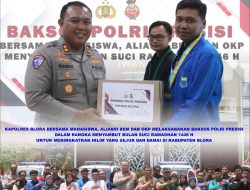 Bersama Mahasiswa, Polres Blora Bersinergi Bakti Sosial Sambut Ramadhan