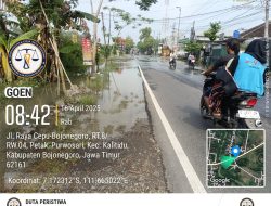 Miris, Baru Diguyur Hujan Beberapa Jam, Jalan Raya Nasional Ini Tergenang Air Cukup Lama