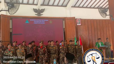 Halal Bihalal PAC GP Ansor Cepu Dirangkai Pelantikan Pengurus Satkoryon Banser Cepu