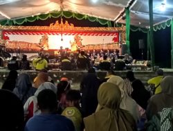 Wujud Syukur, Desa Wonosari Senori Gelar Sedekah Bumi Dimeriahkan Hiburan Wayang Kulit