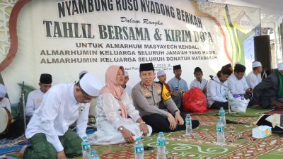 Pererat Silaturahmi dan Tingkatkan Sinergitas, Kapolres Bojonegoro Hadiri Tahlil Akbar dan Doa Bersama