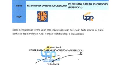 PT BPR Bank Daerah Bojonegoro Resmi Jadi Perseroda, Logo Ikut Berganti