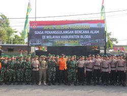 Dandim 0721/Blora Pimpin Apel Gelar Pasukan Siaga Penanggulangan Bencana Alam di Wilayah Kabupaten Blora