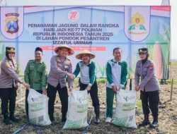 Peringati Hari Jadi ke-77, Polwan Polres Bojonegoro Tanam Jagung Dukung Ketahanan Pangan