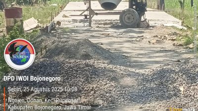 Proyek Jalan Desa Donan Diduga Mangkrak, Bupati Setyo Wahono Diminta Turun Tangan