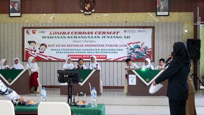 Semarak HUT RI ke- 80, Dinas Pendidikan dan Kodim Bojonegoro Gelar LCC Wawasan Kebangsaan