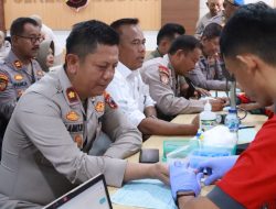 Diikuti 100 Personel, Polres Blora Gelar Bakti Kesehatan Donor Darah