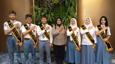 Waka Polda Jatim Kukuhkan “Pelajar Duta Kamtibmas”, Perwakilan Polresta Malang Kota Juara II Tingkat Provinsi