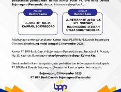 PT. BPR Bank Daerah Bojonegoro (Perseroda) Pindahkan Kantor Pusat ke Jalan Veteran