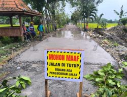Jalan Desa Sambongrejo-Sumberrejo Dibangun Rigid Beton, Dorong Peningkatan Ekonomi Desa