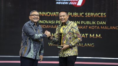 Kota Malang Raih Penghargaan Inovasi Membangun Negeri 2025
