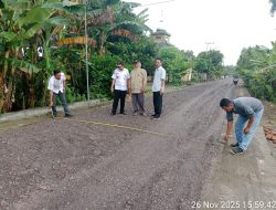Tim Mitigasi Kecamatan Temayang Tinjau Proyek Jalan BKKD Senilai Rp747 Juta di Desa Pancur