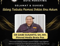 Pimred Brata Pos Sandang Gelar Doktor, Jadi Inspirasi Jurnalis untuk Terus Belajar