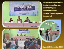 DPMPTSP Provinsi Jawa Timur Berkolaborasi Dengan DPMPTSP Kabupaten Ngawi Hadirkan Inovasi SALEHA