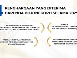 Sepanjang 2025, Bapenda Bojonegoro Kumpulkan Empat Penghargaan Layanan Publik