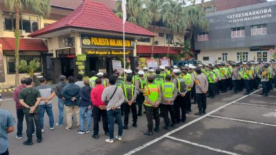 Polresta Malang Kota Terjunkan 270 Personel, Amankan Kunjungan Kerja Presiden RI dan Peresmian SMA Taruna Nusantara Malang