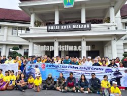 Ratusan Warga Lintas Agama Hadiri Pembagian 1.112 Paket Takjil di Balaikota Malang