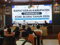 Buka Rakerkab KONI, Bupati Blora Targetkan Tembus 5 Besar Porprov 2026