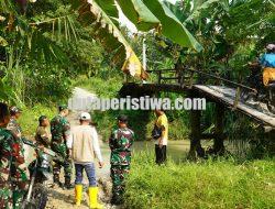 Dandim Bojonegoro Tinjau Lokasi Rencana Pembangunan Jembatan Beton di Napis