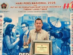 Berkontribusi Nyata dan Luar Biasa dalam Layanan Transformasi Digital, Dirut Tugu Tirta Dianugerahi PWI Jatim Award 2026