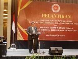 Pelantikan Pengurus IKADIN Jatim Periode 2026–2030, Leo A. Permana Tegaskan Komitmen Profesionalisme Advokat